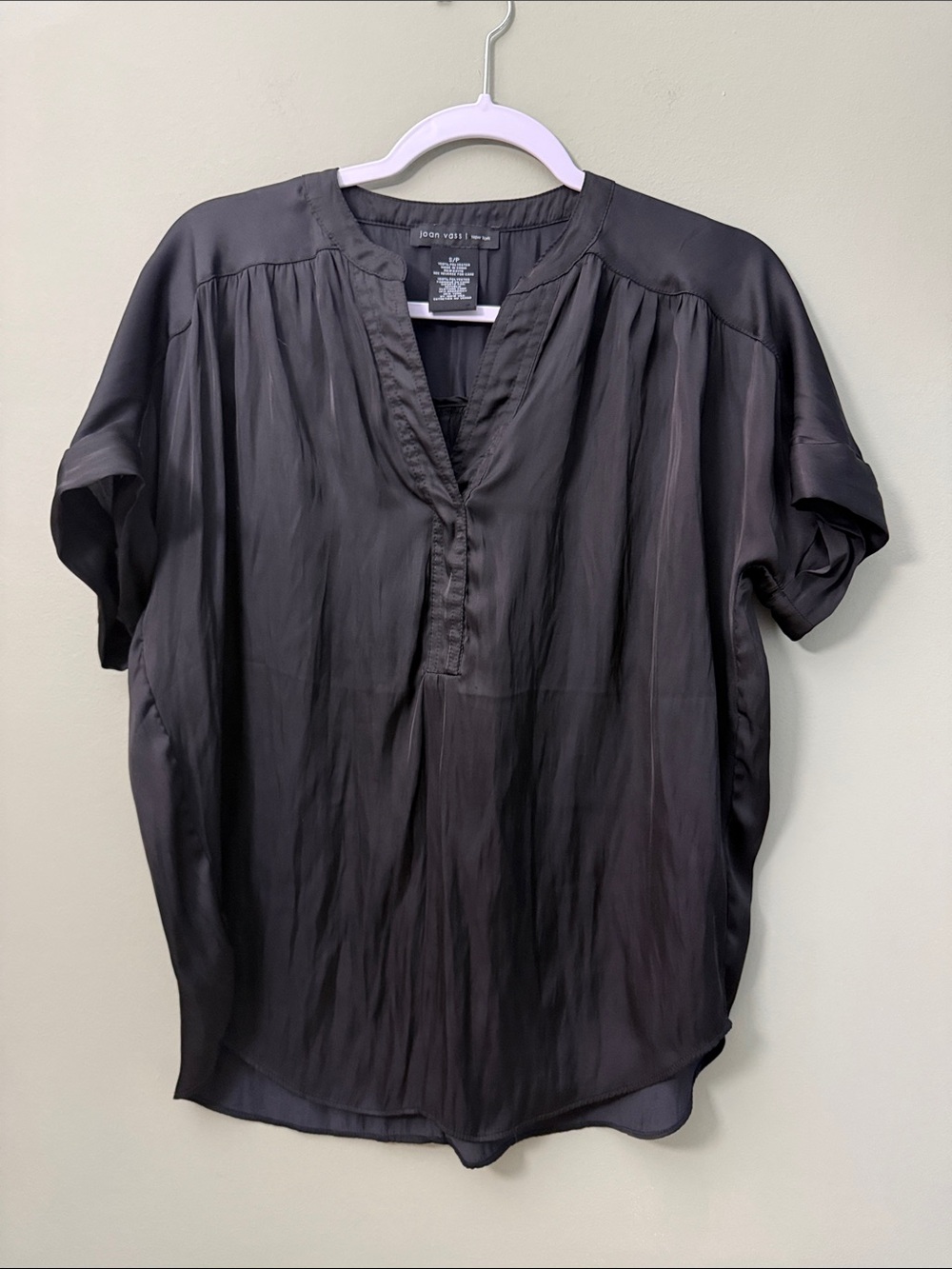 Black Satin Top